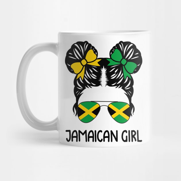 Jamaican Girl Messy Hair Sunglasses Jamaica Pride by snnt